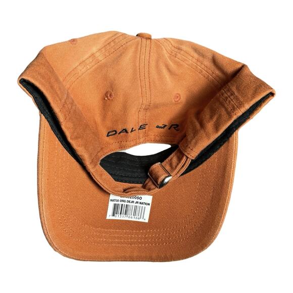 Dale Jr. Hat Cap Men's Burnt Orange Hat Distressed Strap Back Adj Baseball - Picture 7 of 7
